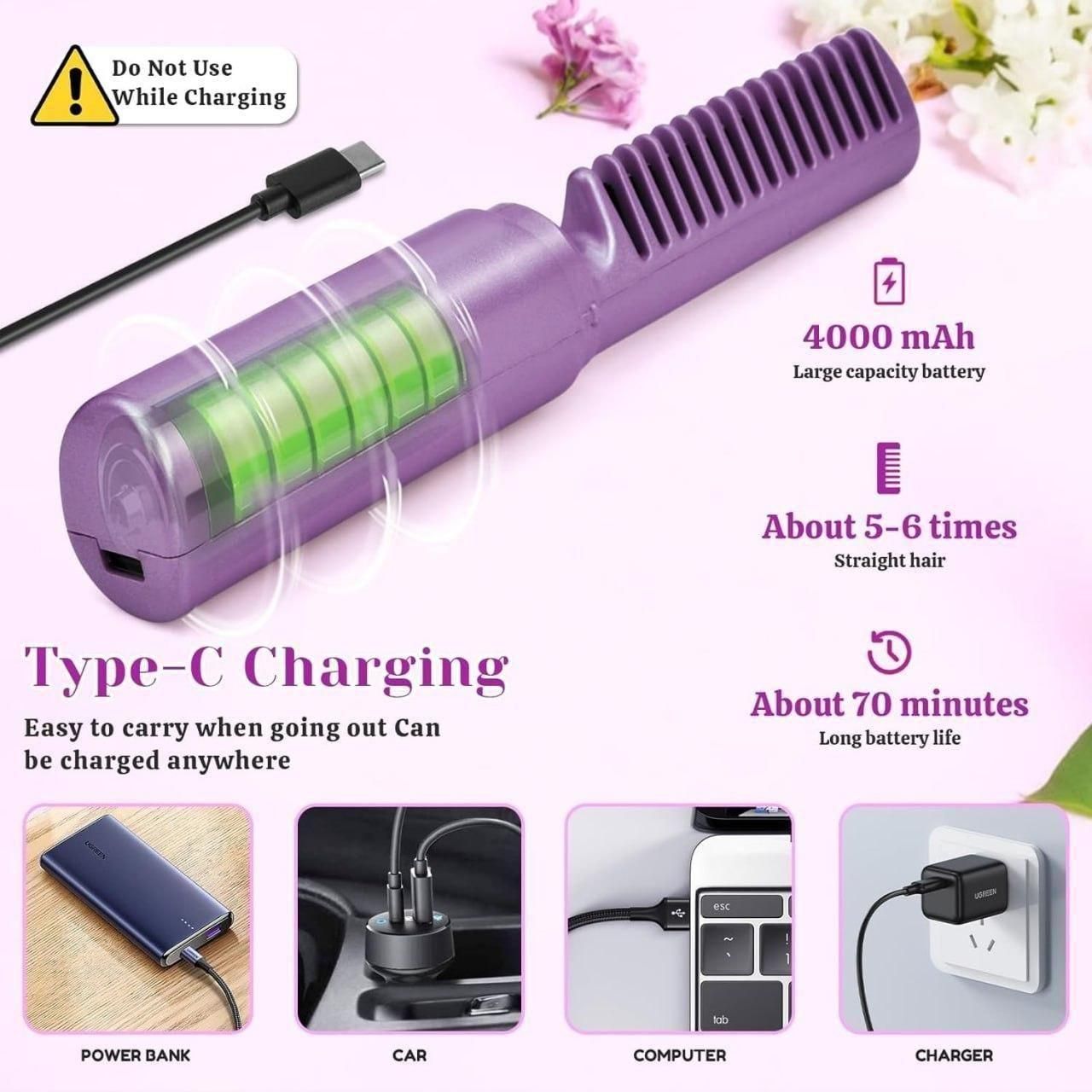 GlamRush X™ - Cordless, Rechargeable Mini Straightener