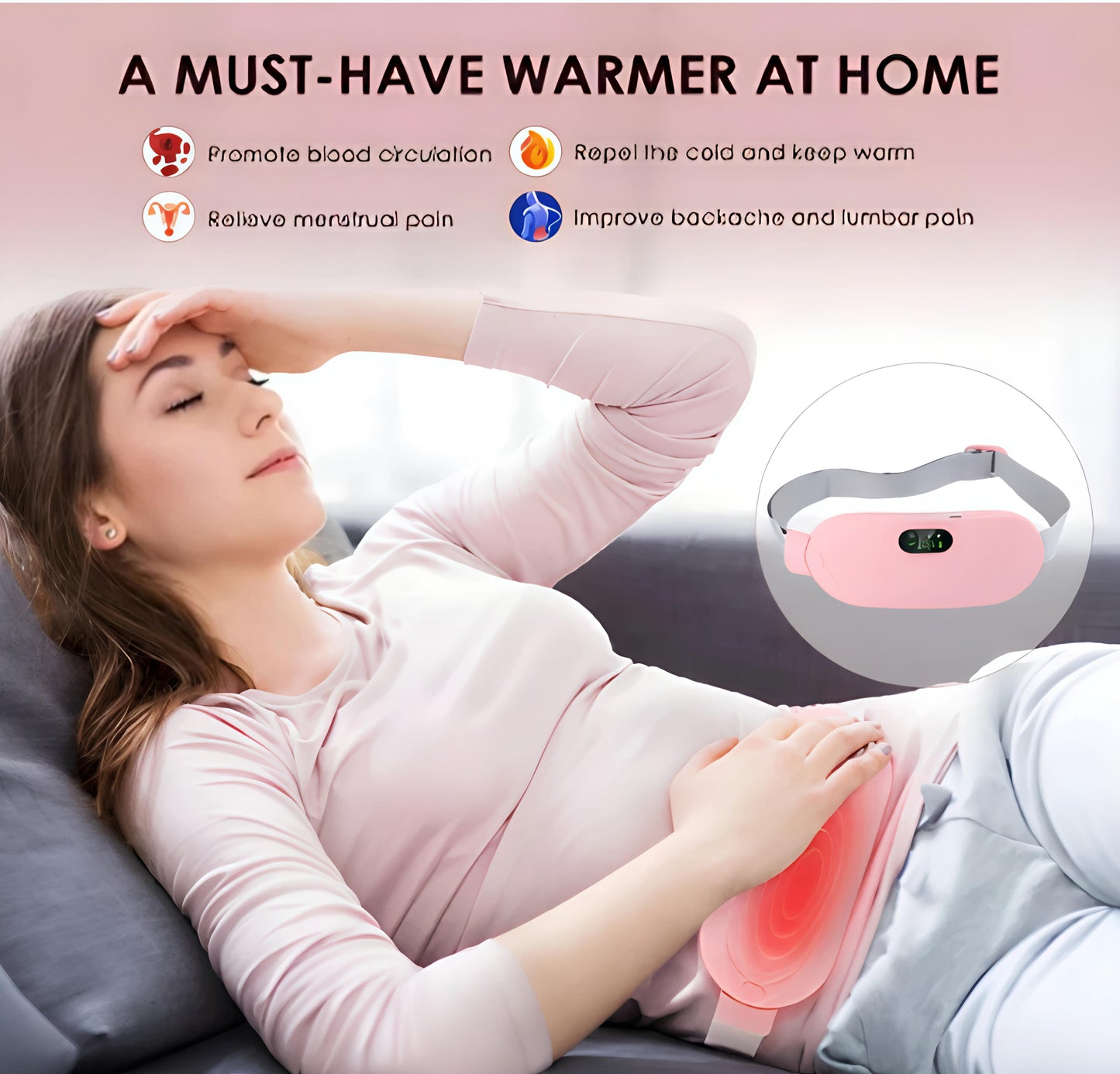 CrampEaze™ Portable Cordless Heating Pad