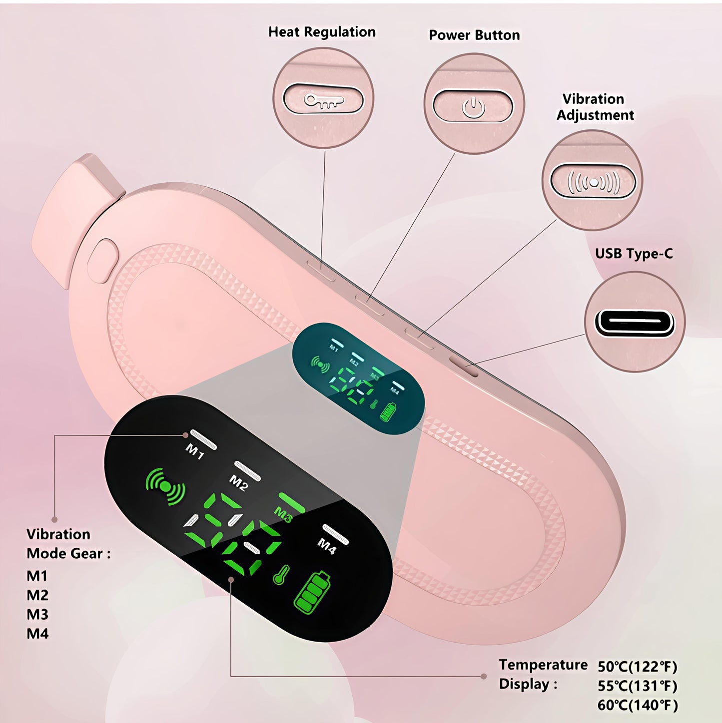 CrampEaze™ Portable Cordless Heating Pad
