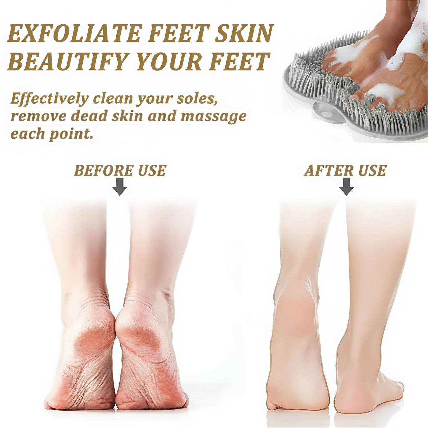 FlexiClean™ Silicone Shower Back & Foot Scrubber Mat with Suction Grip
