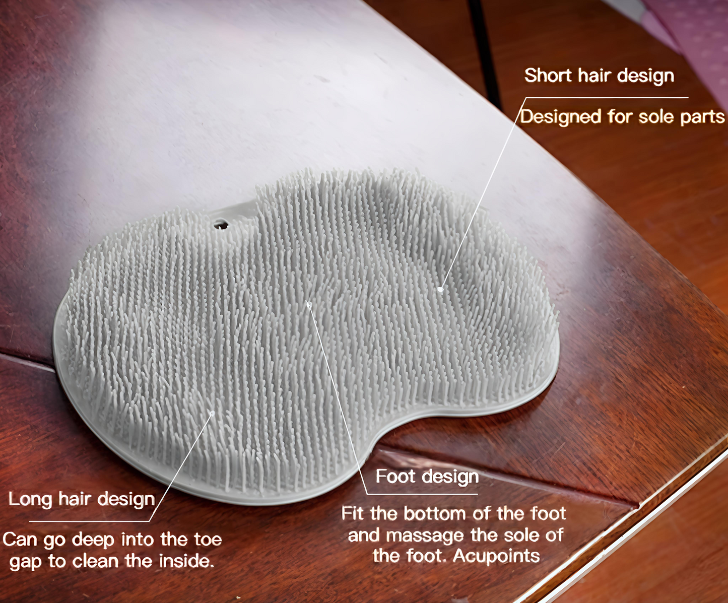 FlexiClean™ Silicone Shower Back & Foot Scrubber Mat with Suction Grip
