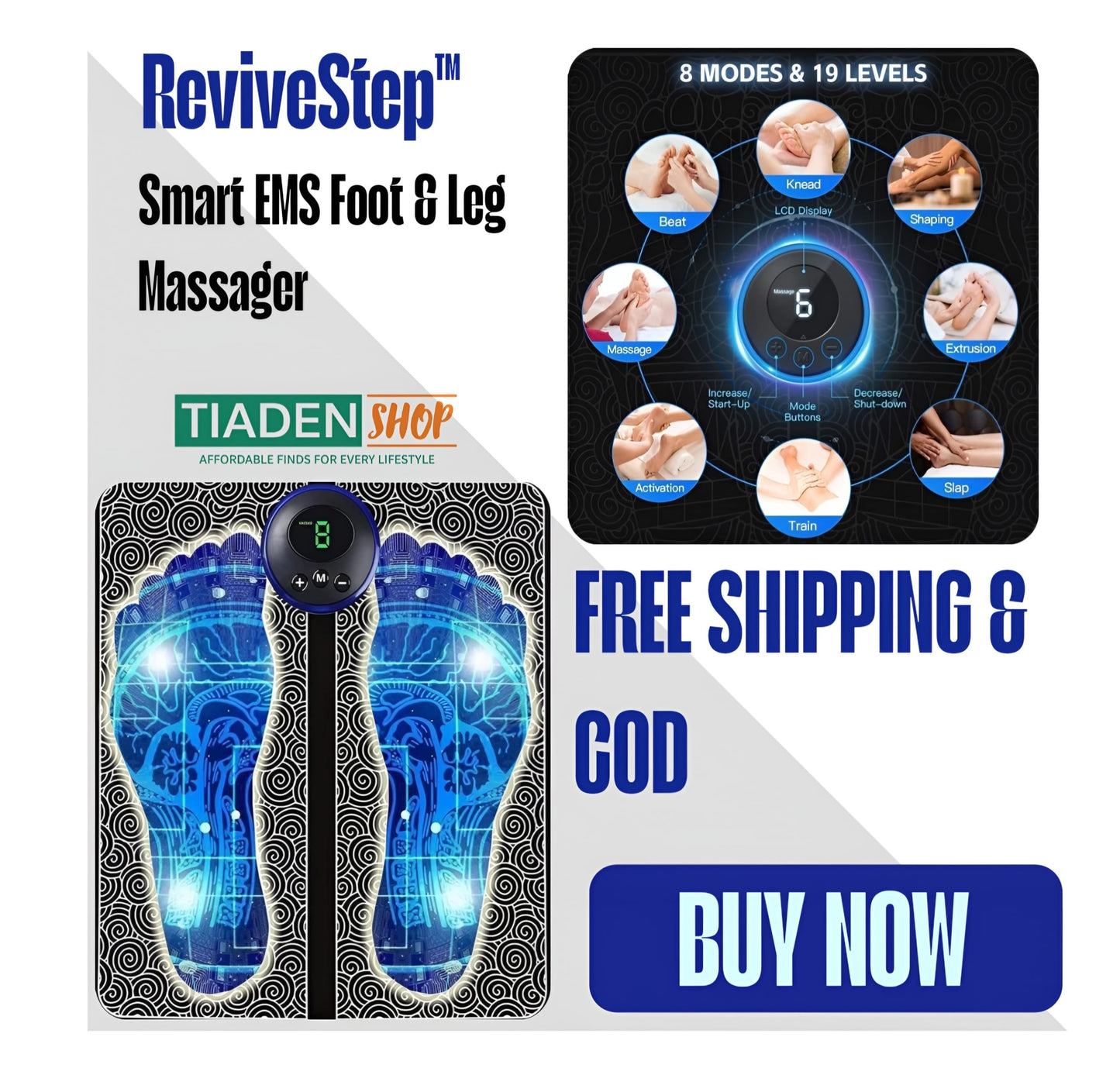 ReviveStep™ Smart EMS Foot & Leg Massager