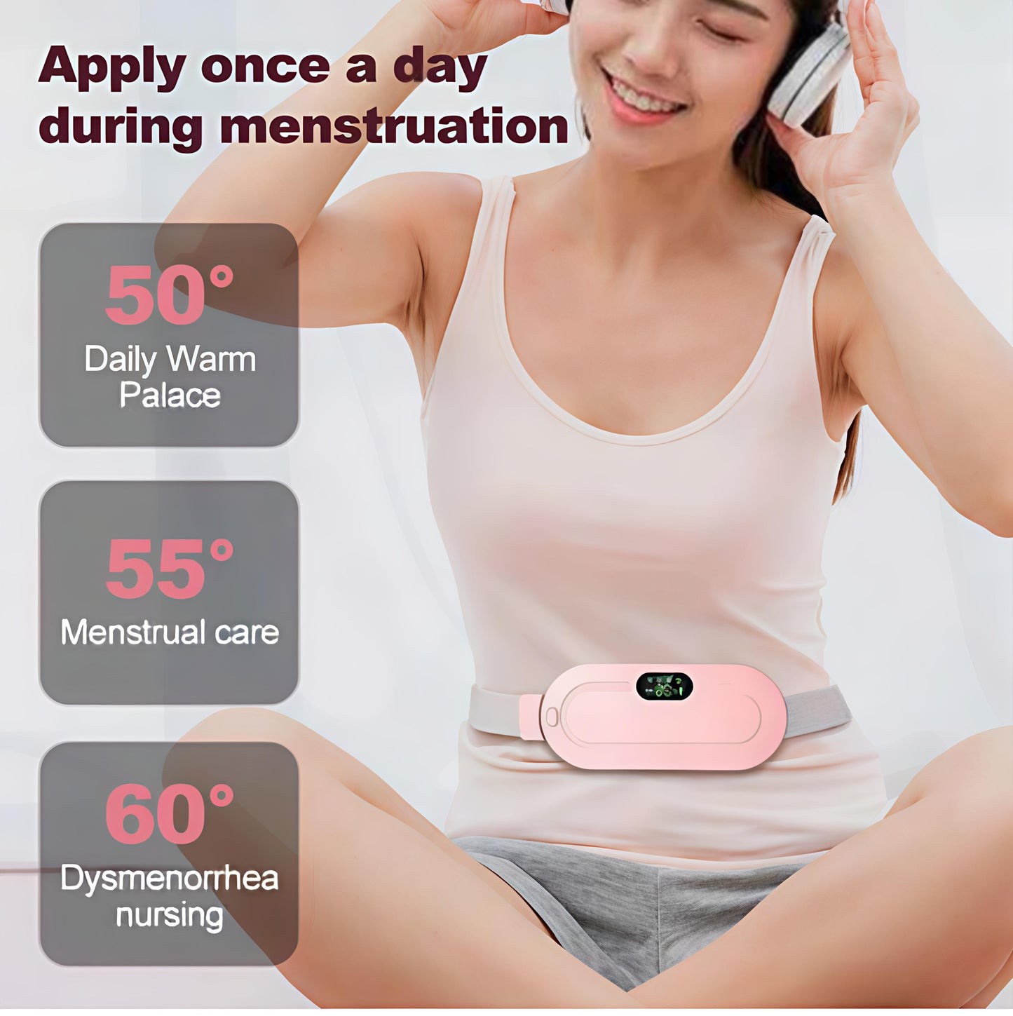 CrampEaze™ Portable Cordless Heating Pad