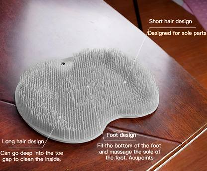 FlexiClean™ Silicone Shower Back & Foot Scrubber Mat with Suction Grip